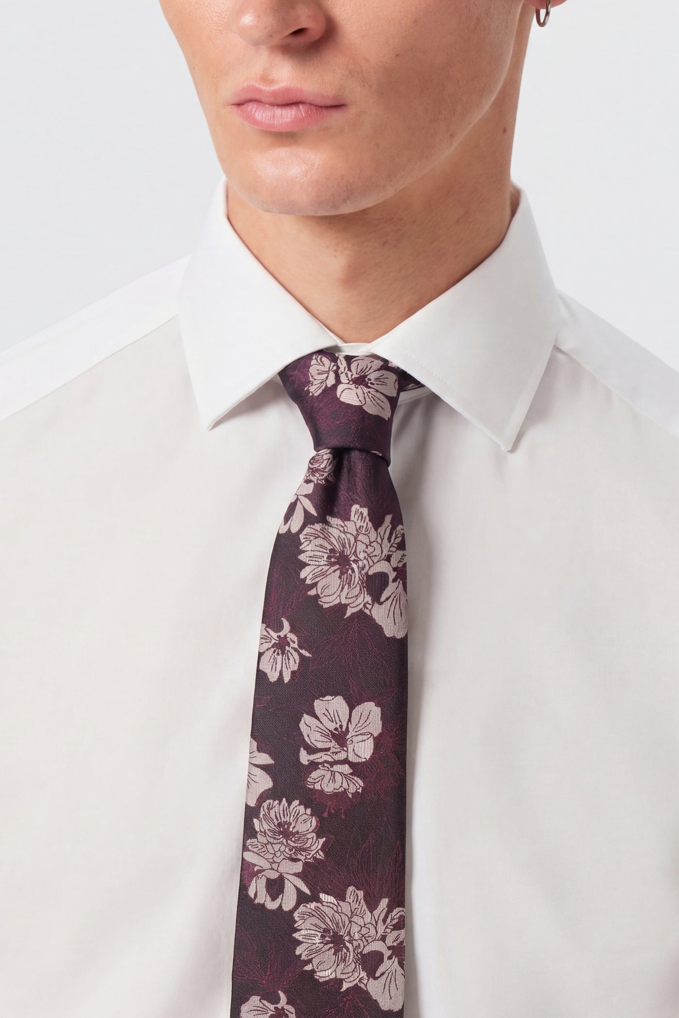 Rafe Floral Mulberry Tie