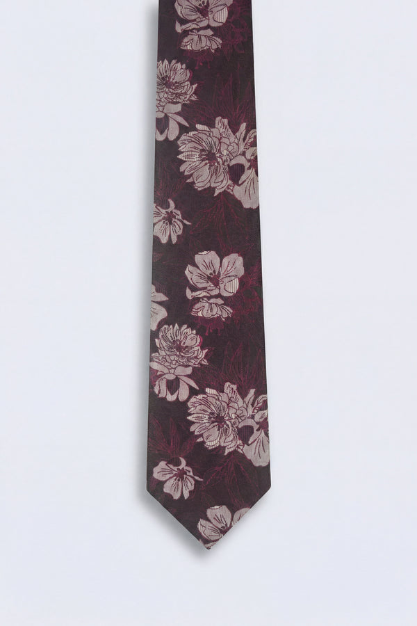 Rafe Floral Mulberry Tie