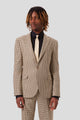 Blythe Slim Fit Beige Check Jacket