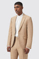 King Slim Fit Tan Linen Jacket