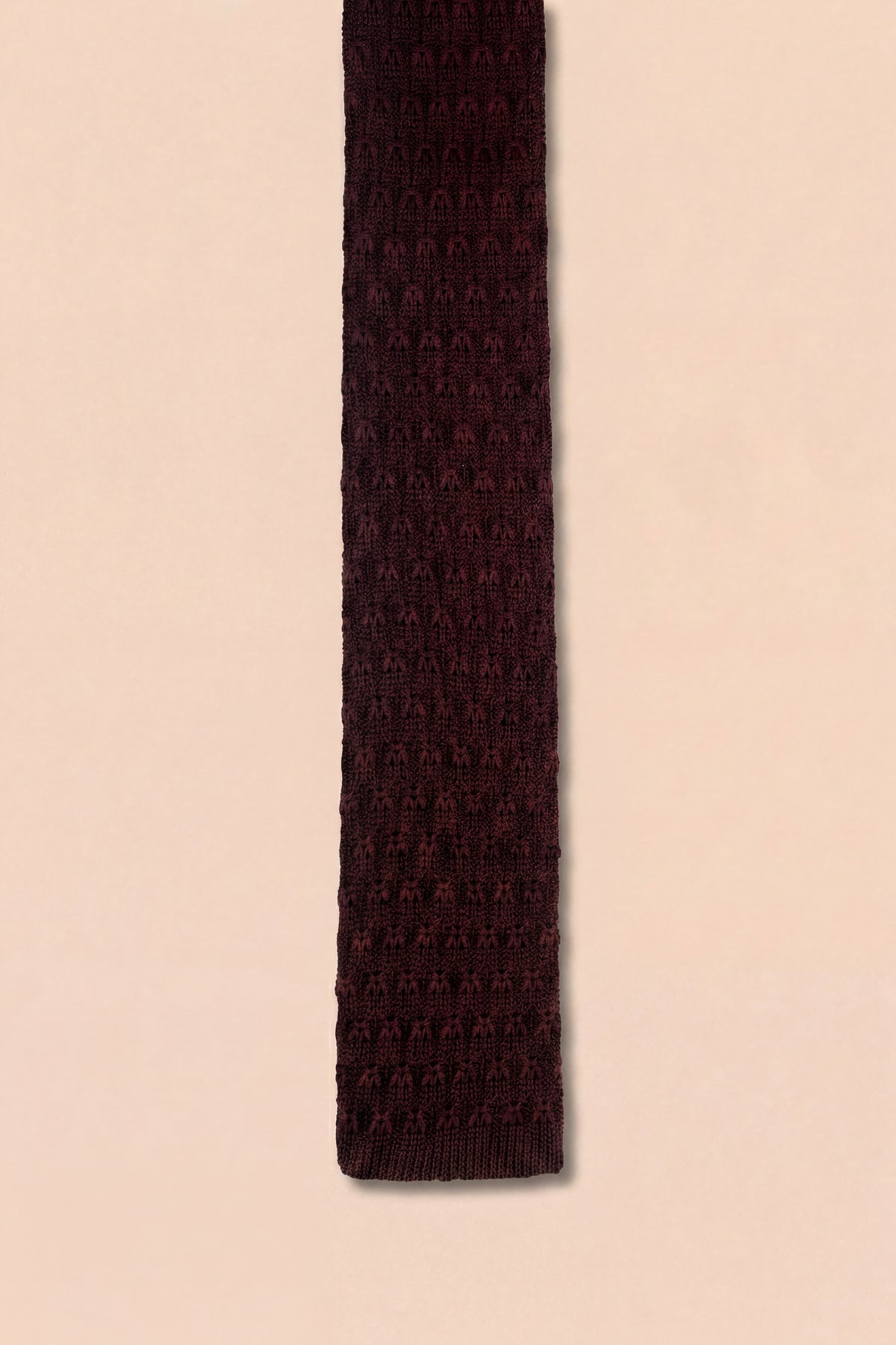 Sienna Silk Knit Burgundy Tie