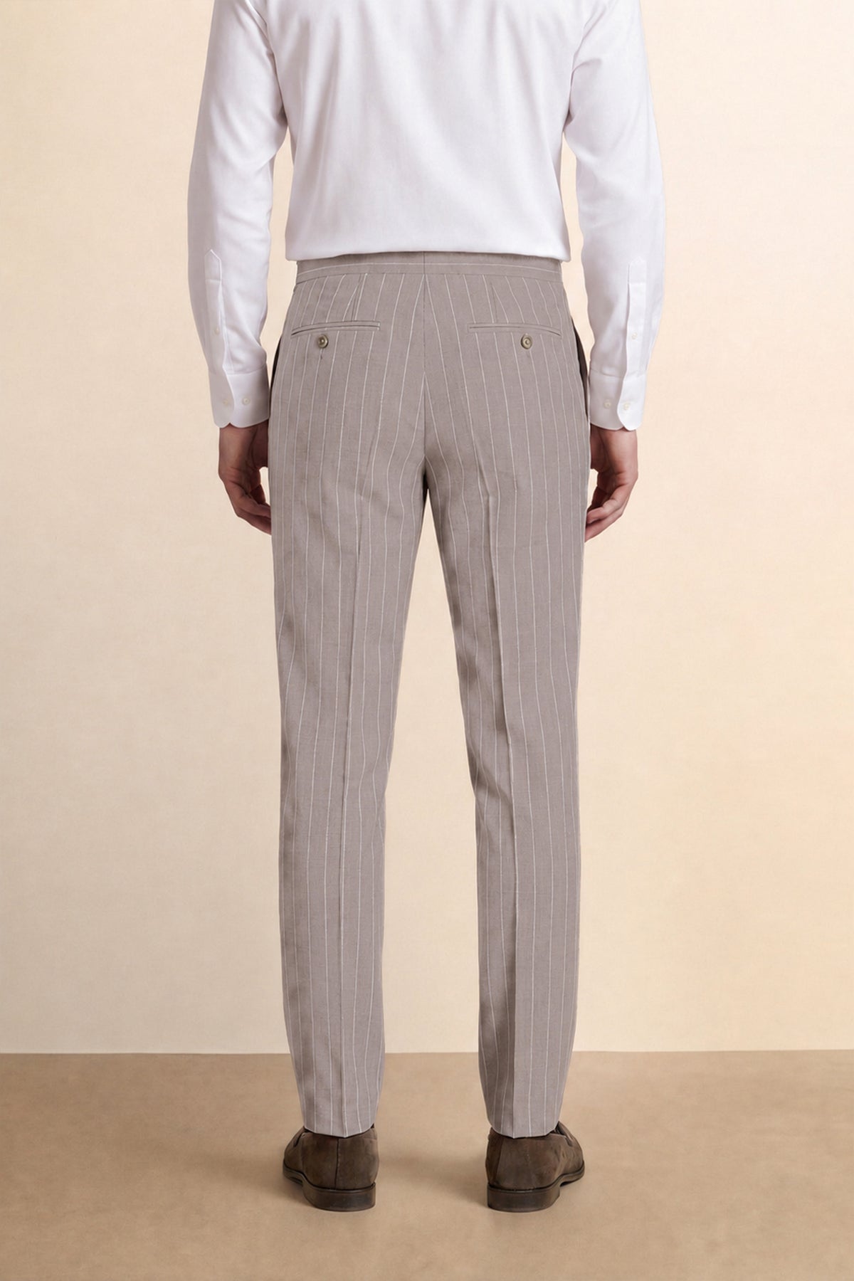Highgate Slim Fit Beige Suit Trousers