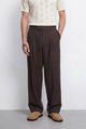 Floyd Wide Leg Brown Suit Trousers