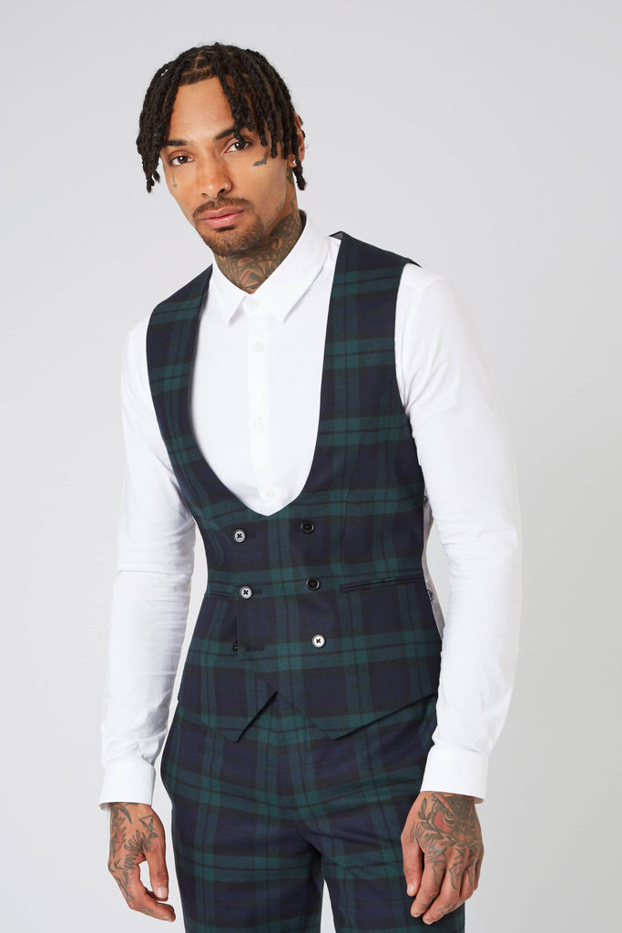 Ginger Skinny Fit Green Tartan Suit – Twisted Tailor