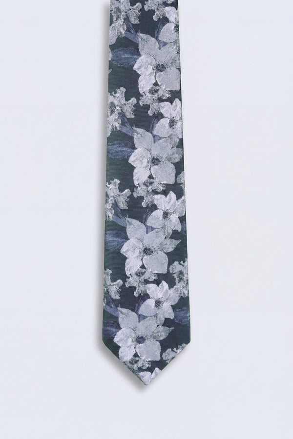Victor Print Tie Navy Floral