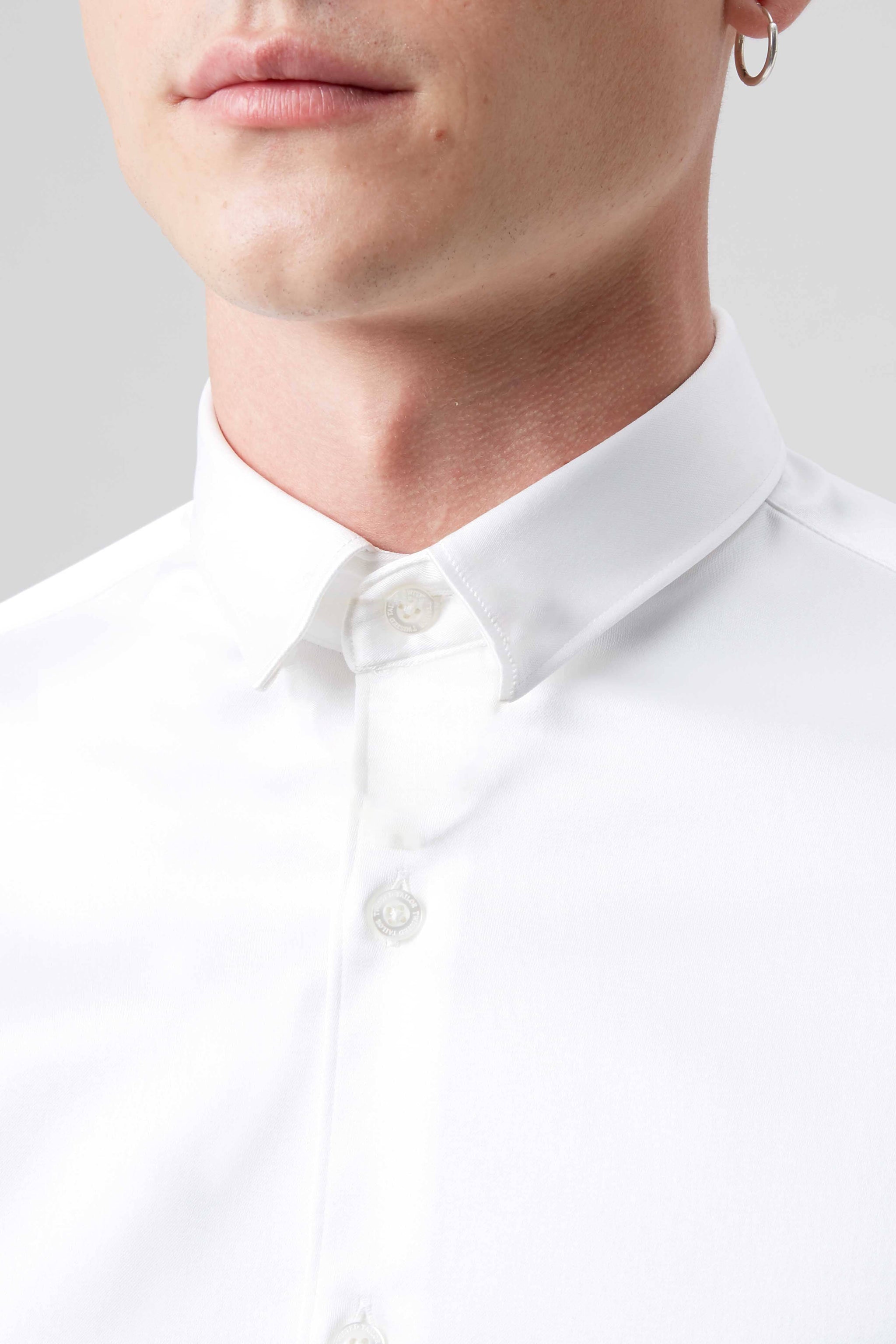 Slinky Slim Fit White Sateen Shirt Slinky Slim Fit White Sateen Shirt
