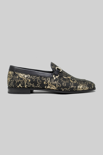 walk-london-joey-trim-loafer-black-gold