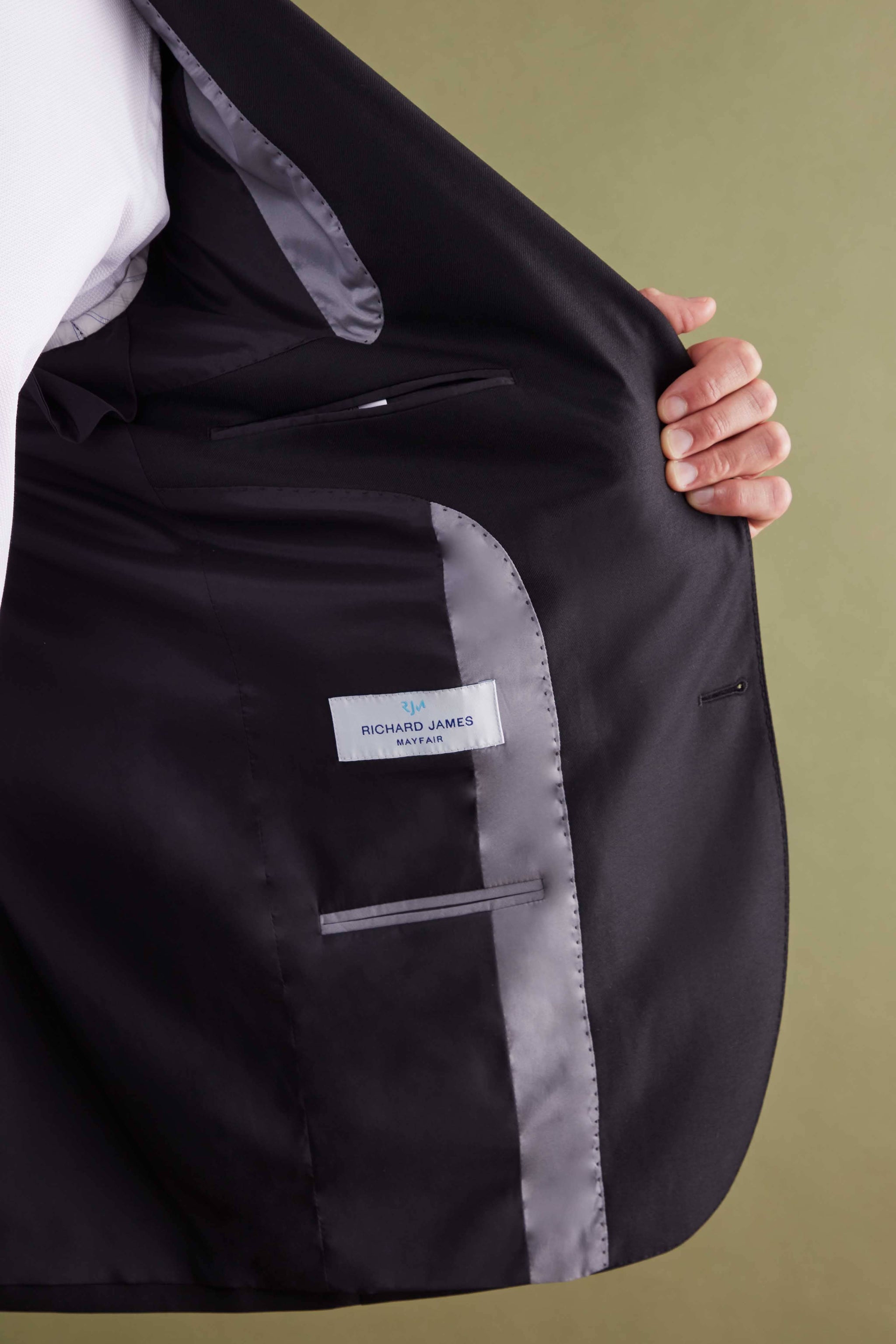 Rivulet Tailored Fit Black Wool Jacket - ARCHIVE