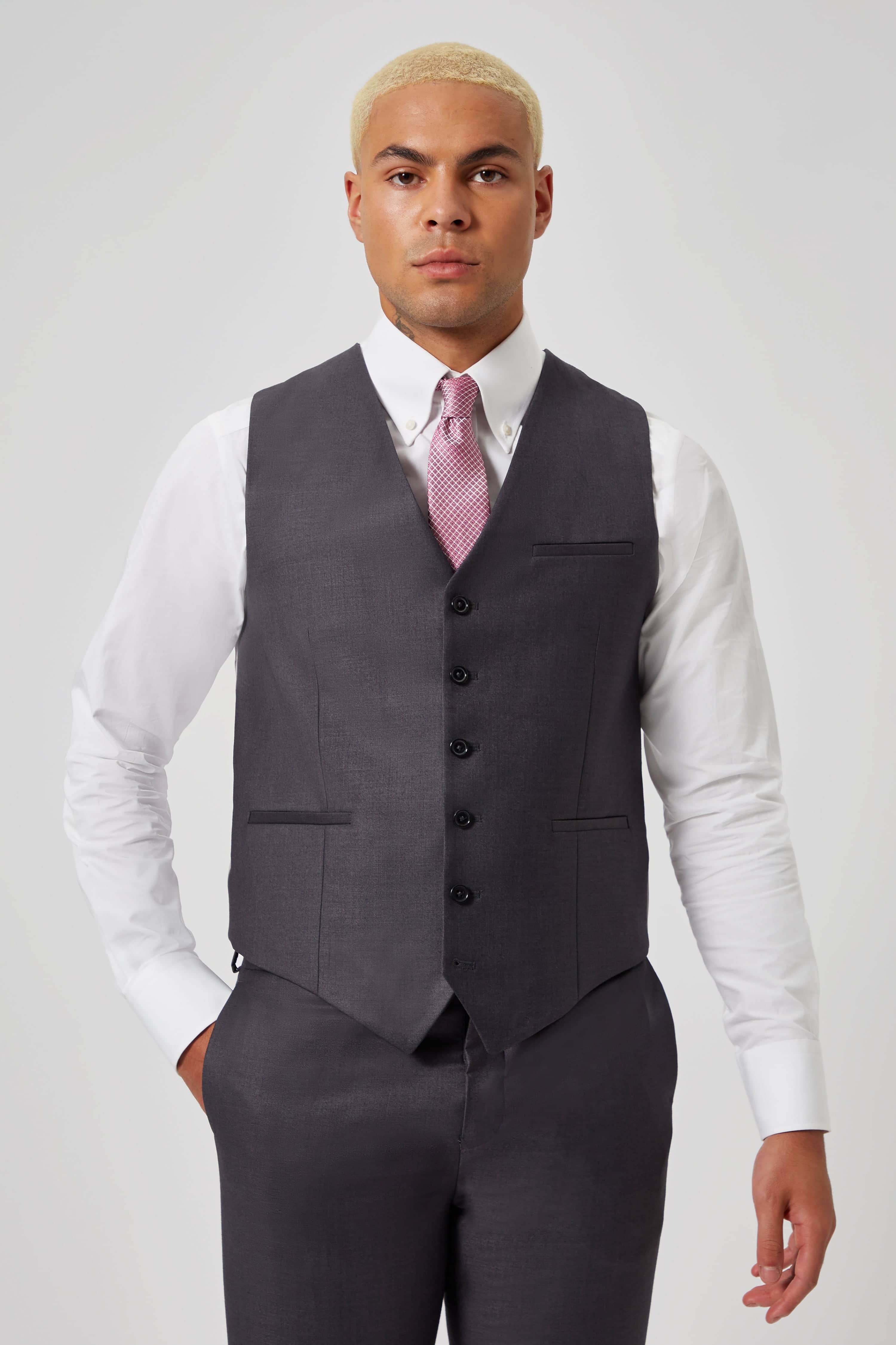 Charcoal grey sale waistcoat