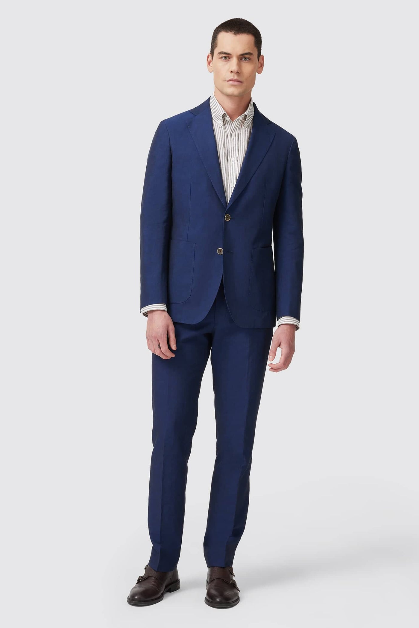 Barnham Tailored Fit Navy Linen Jacket - ARCHIVE