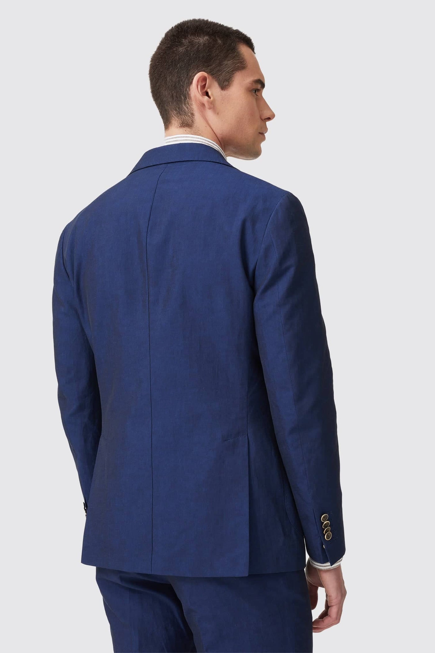 Barnham Tailored Fit Navy Linen Jacket - ARCHIVE