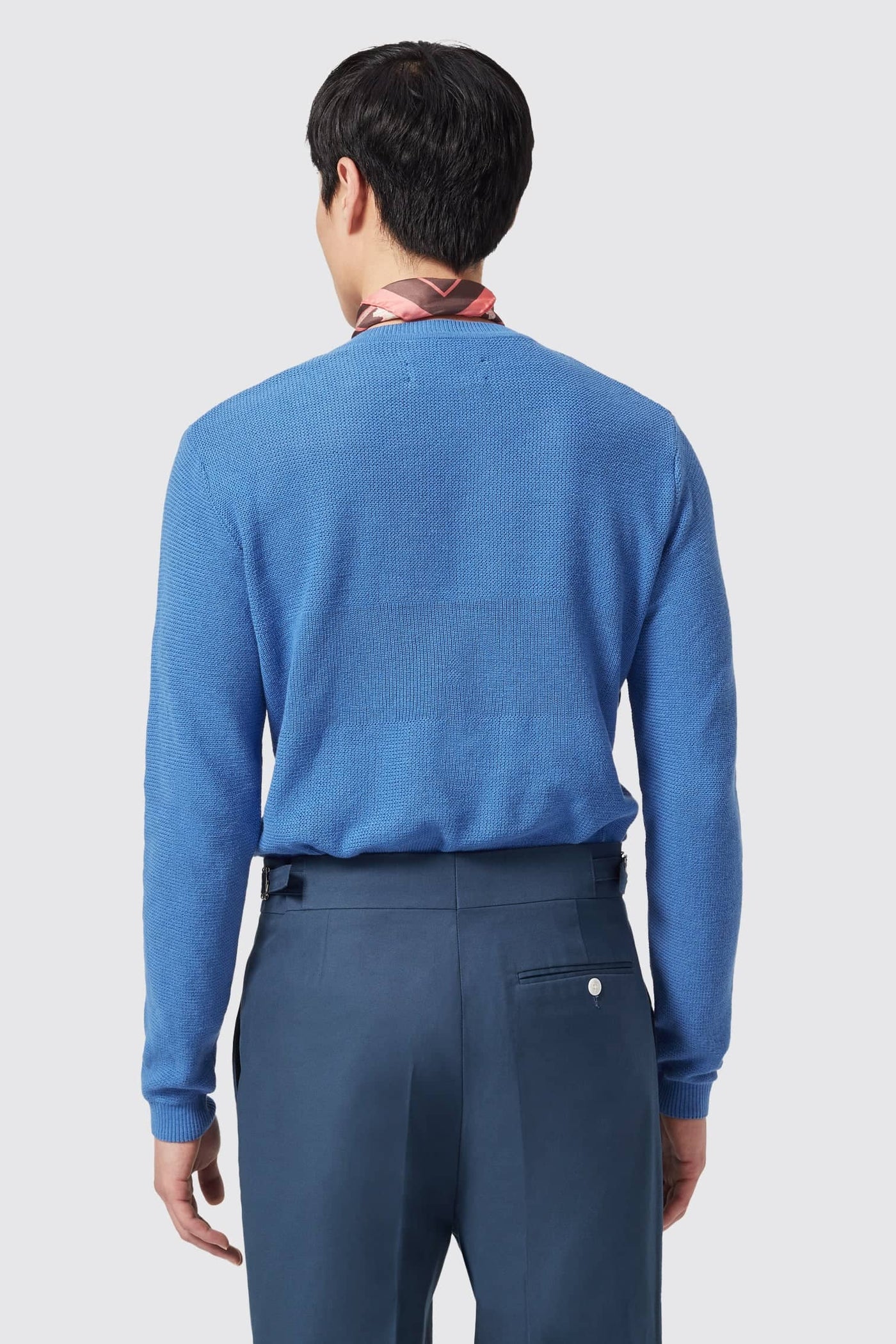 Old Compton Blue Wool Crew Neck Jumper - ARCHIVE