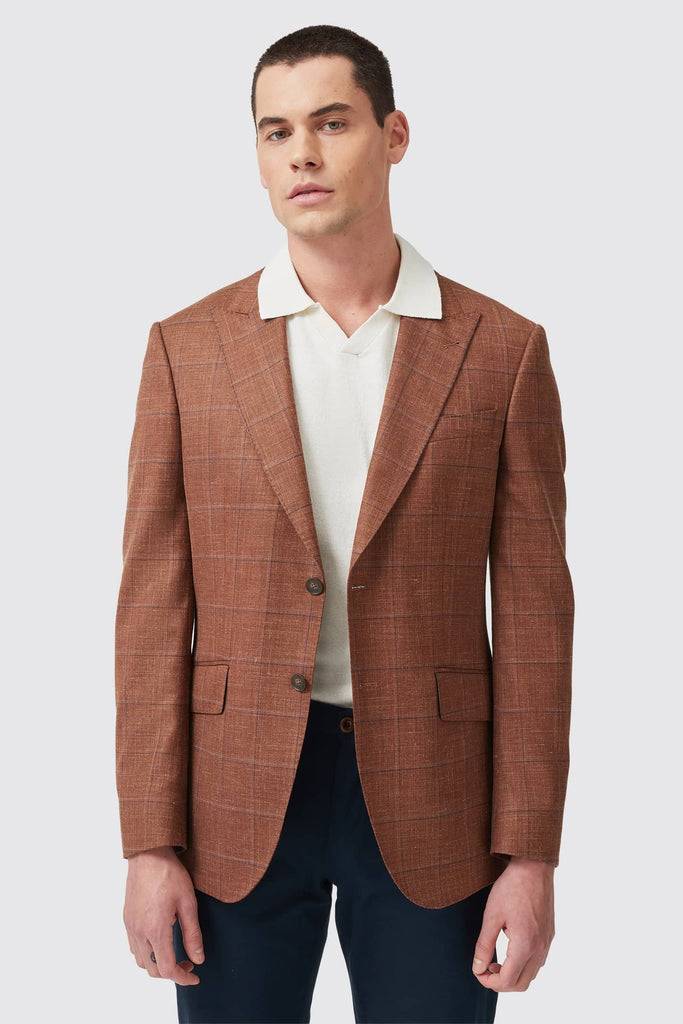 richard-james-mayfair-rivulet-blazer-rust-check