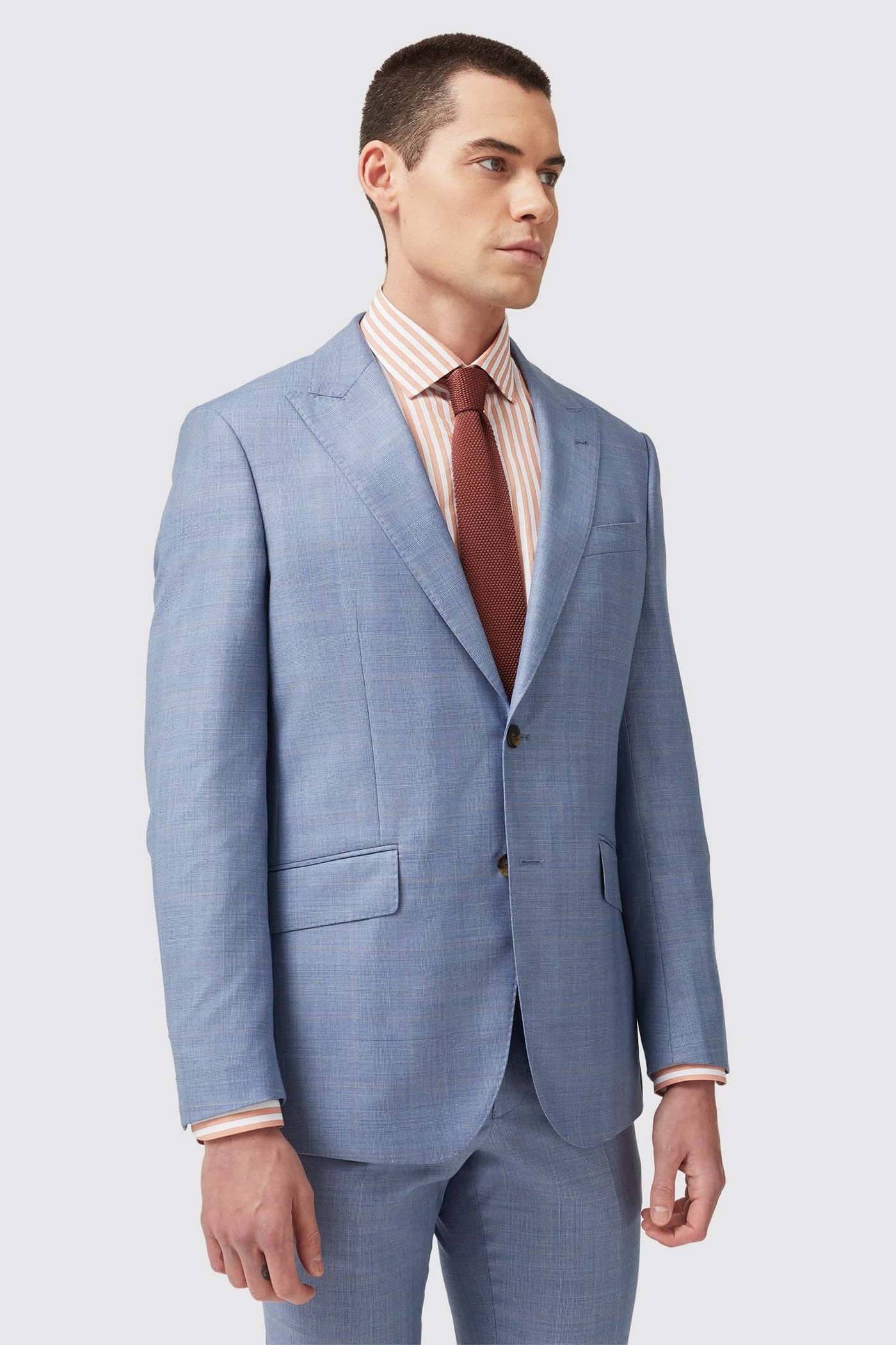 Rivulet Tailored Fit Blue Check Wool Jacket - ARCHIVE