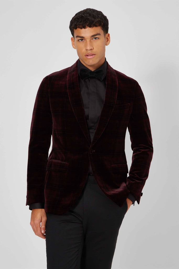 almeida-blazer-burgundy-check
