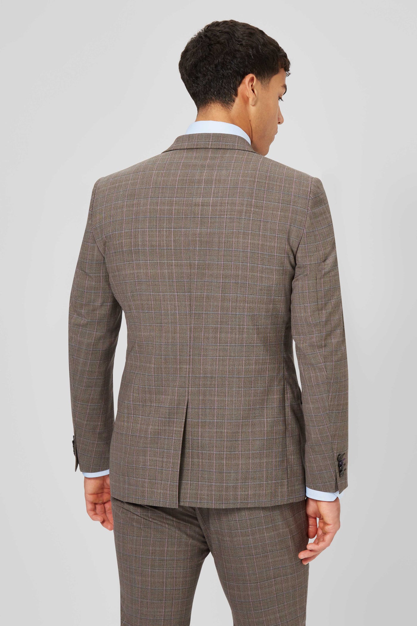 Kilburn Slim Fit Brown Check Wool Jacket - ARCHIVE