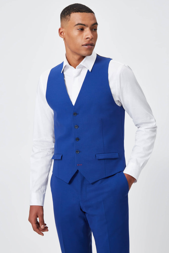Suit without waistcoat discount