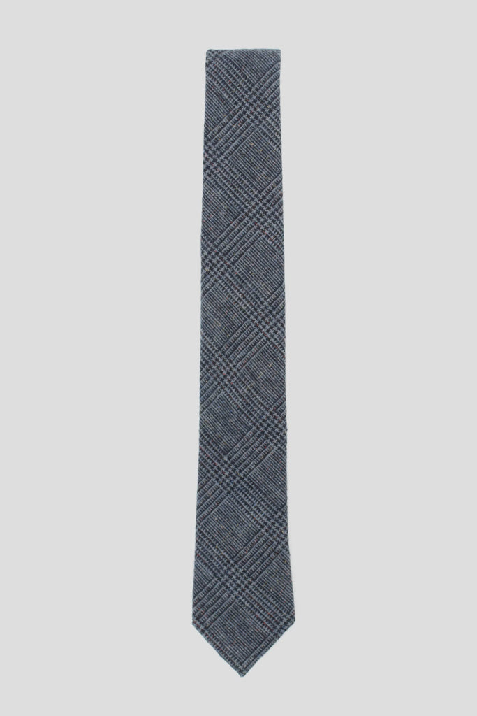 Shelby & Sons Darius Blue Prince of Wales Check Tie