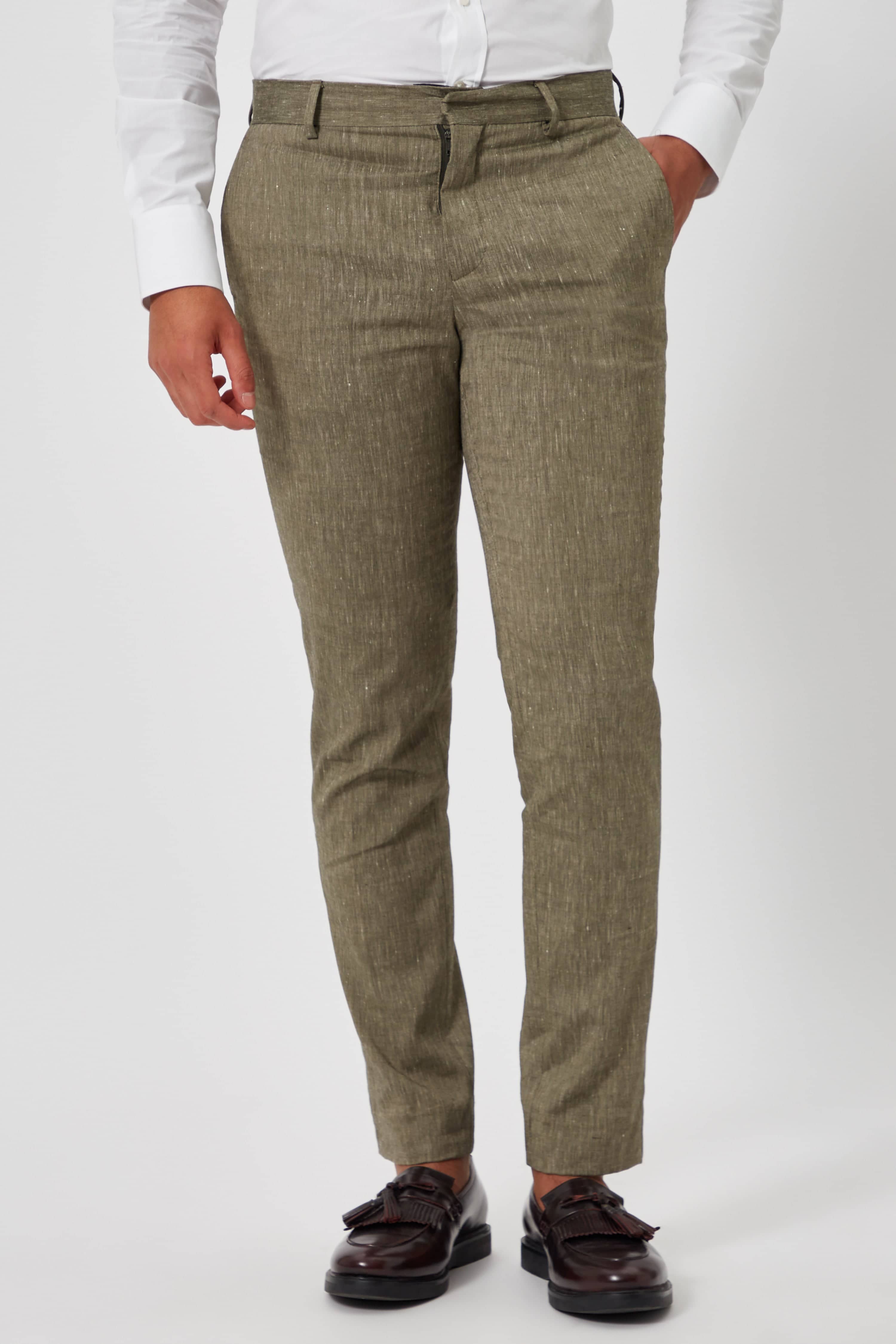 CHUCK regular linen pants - GOTS/Vegan - Burned Olive