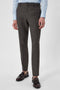 Uptown Slim Fit Brown Tweed Wool Trousers
