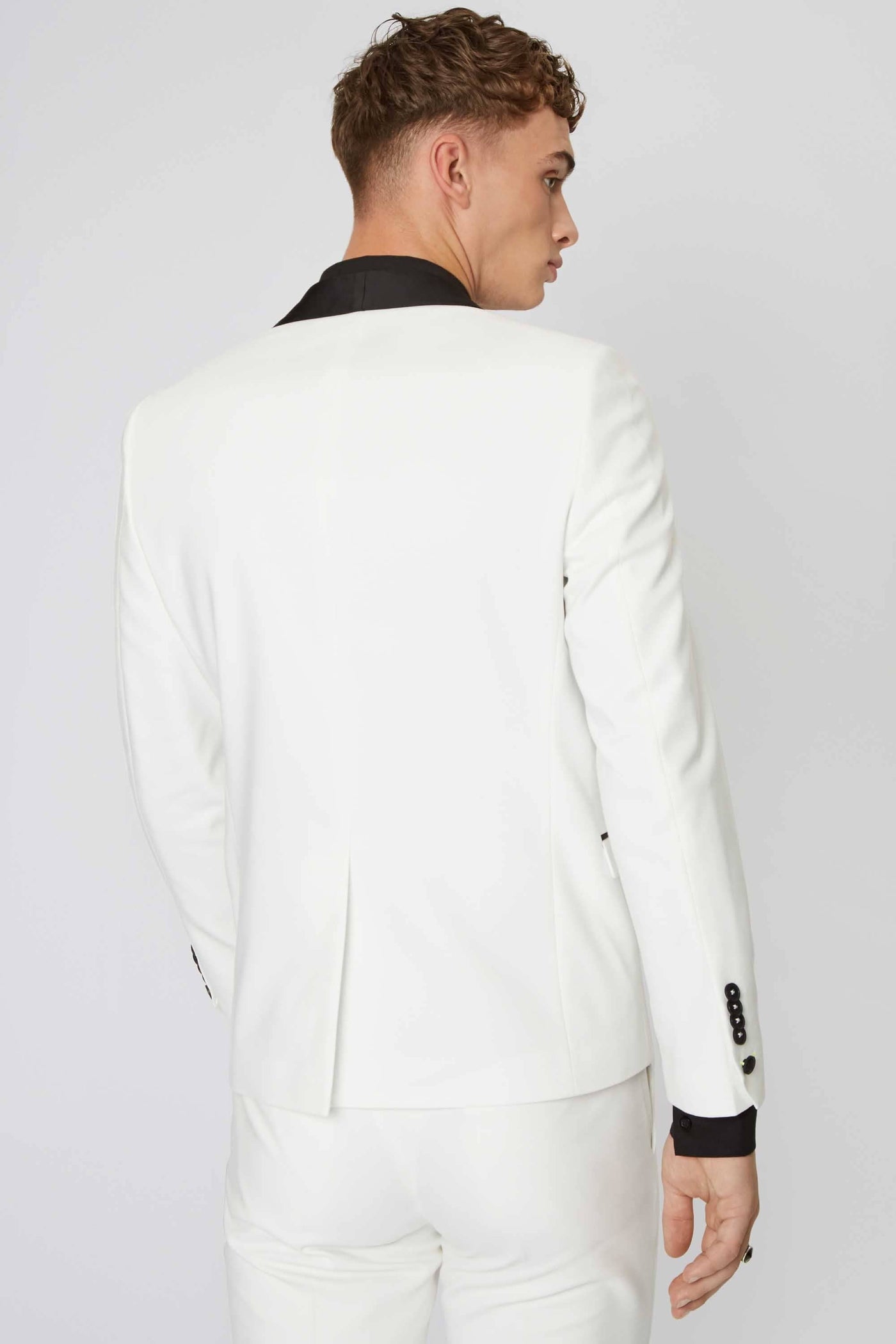 Twisted Tailor Brondesbury Skinny Fit White Tuxedo Jacket