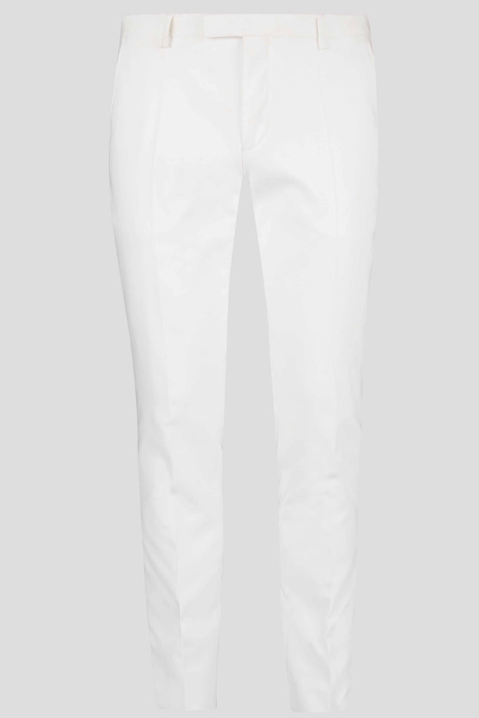 Twisted Tailor Brondesbury Skinny Fit White Tuxedo Trousers