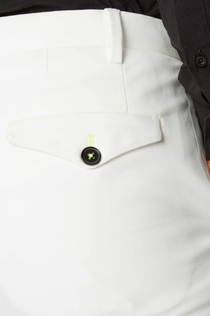 Twisted Tailor Brondesbury Skinny Fit White Tuxedo Trousers