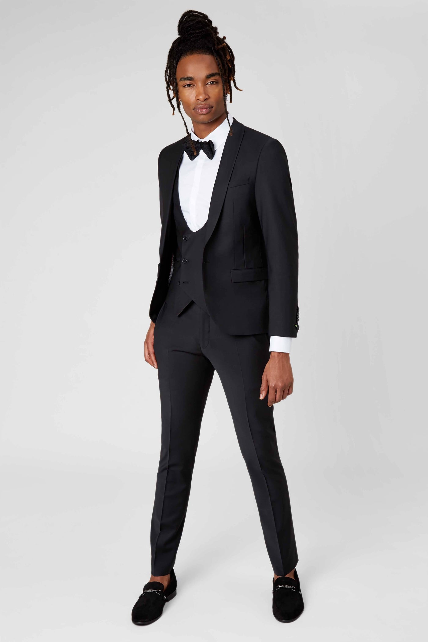Twisted Tailor Ellroy Skinny Fit Black Suit Jacket