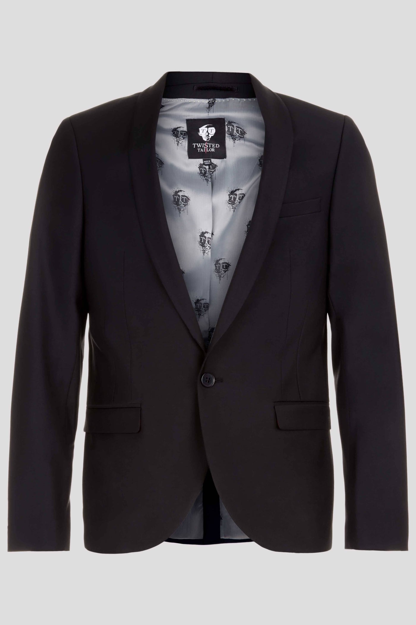 Twisted Tailor Ellroy Skinny Fit Black Suit Jacket