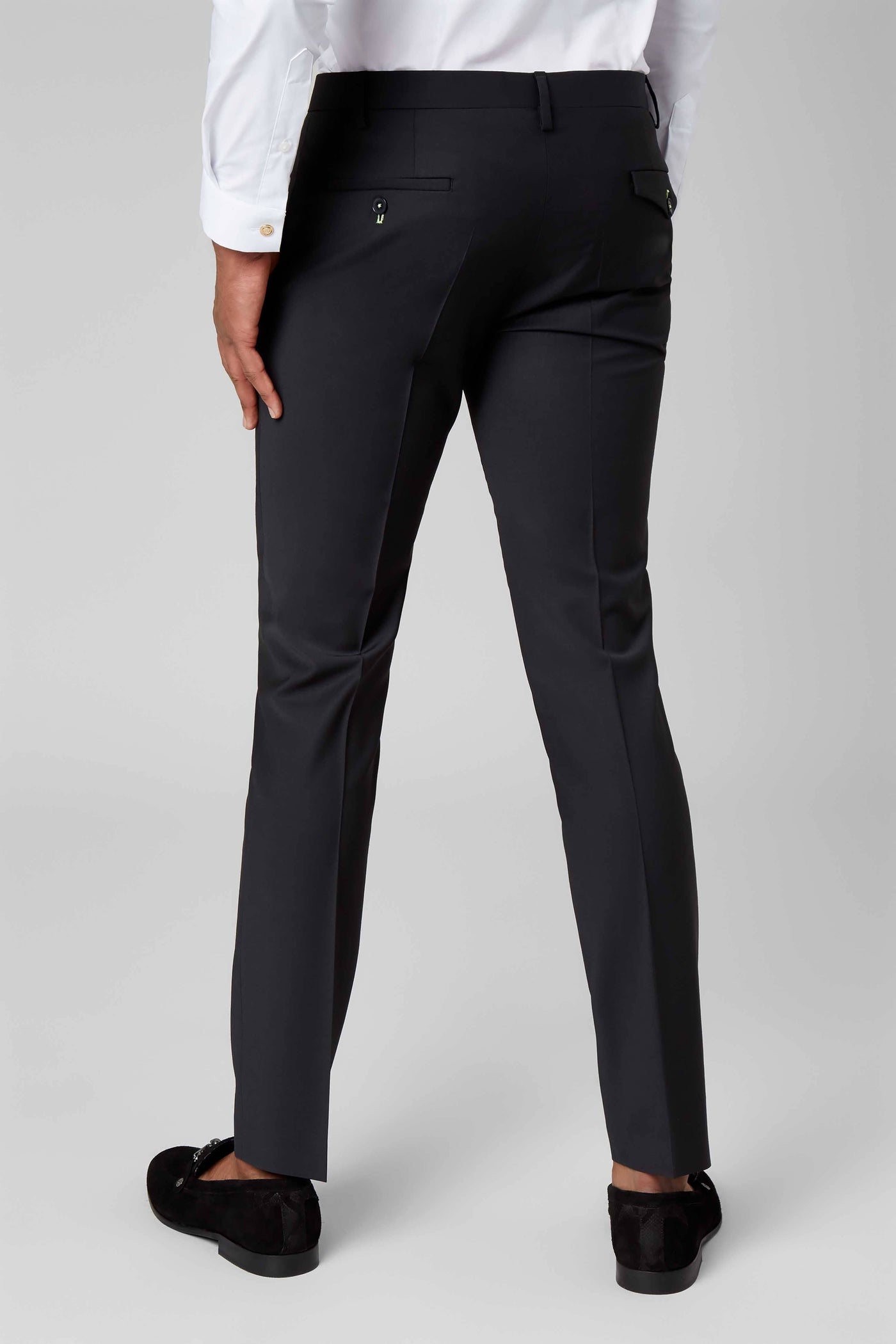 Twisted Tailor Ellroy Skinny Fit Black Suit Trousers