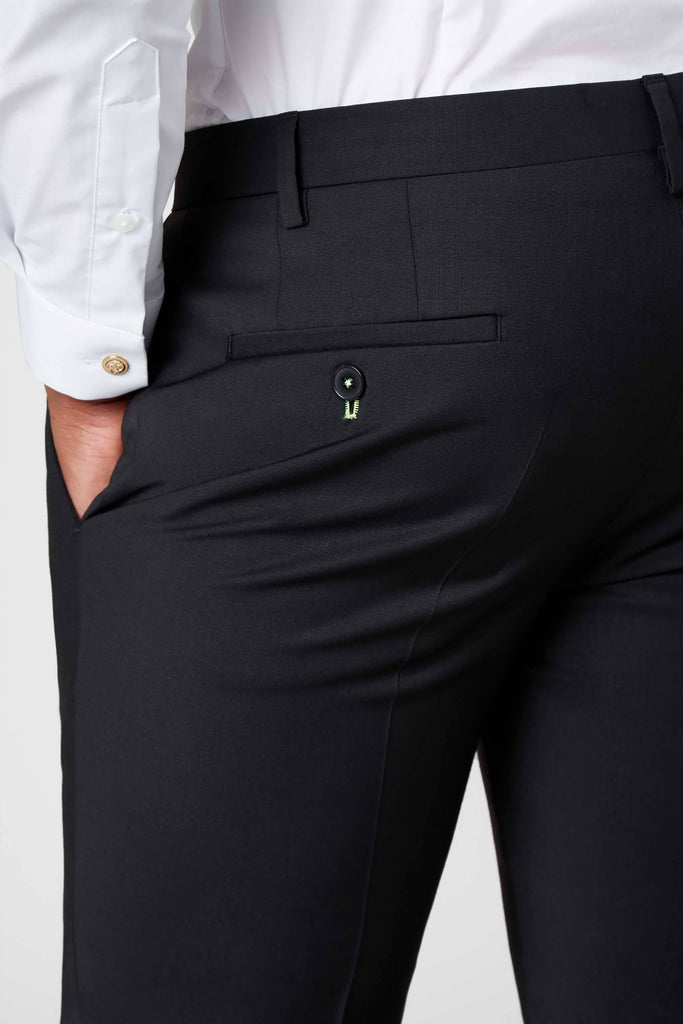 Twisted Tailor Ellroy Skinny Fit Black Suit Trousers