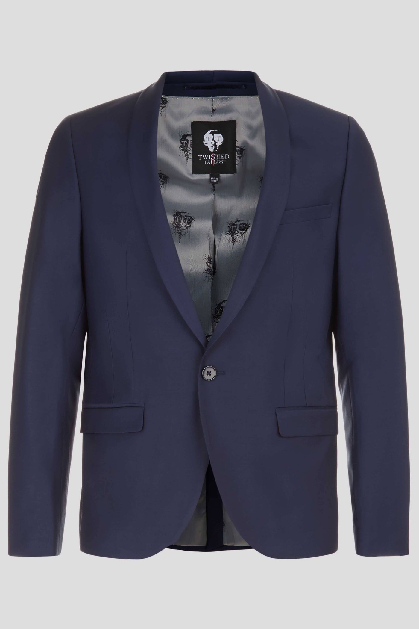 Twisted Tailor Ellroy Skinny Fit Navy Blue Suit Jacket
