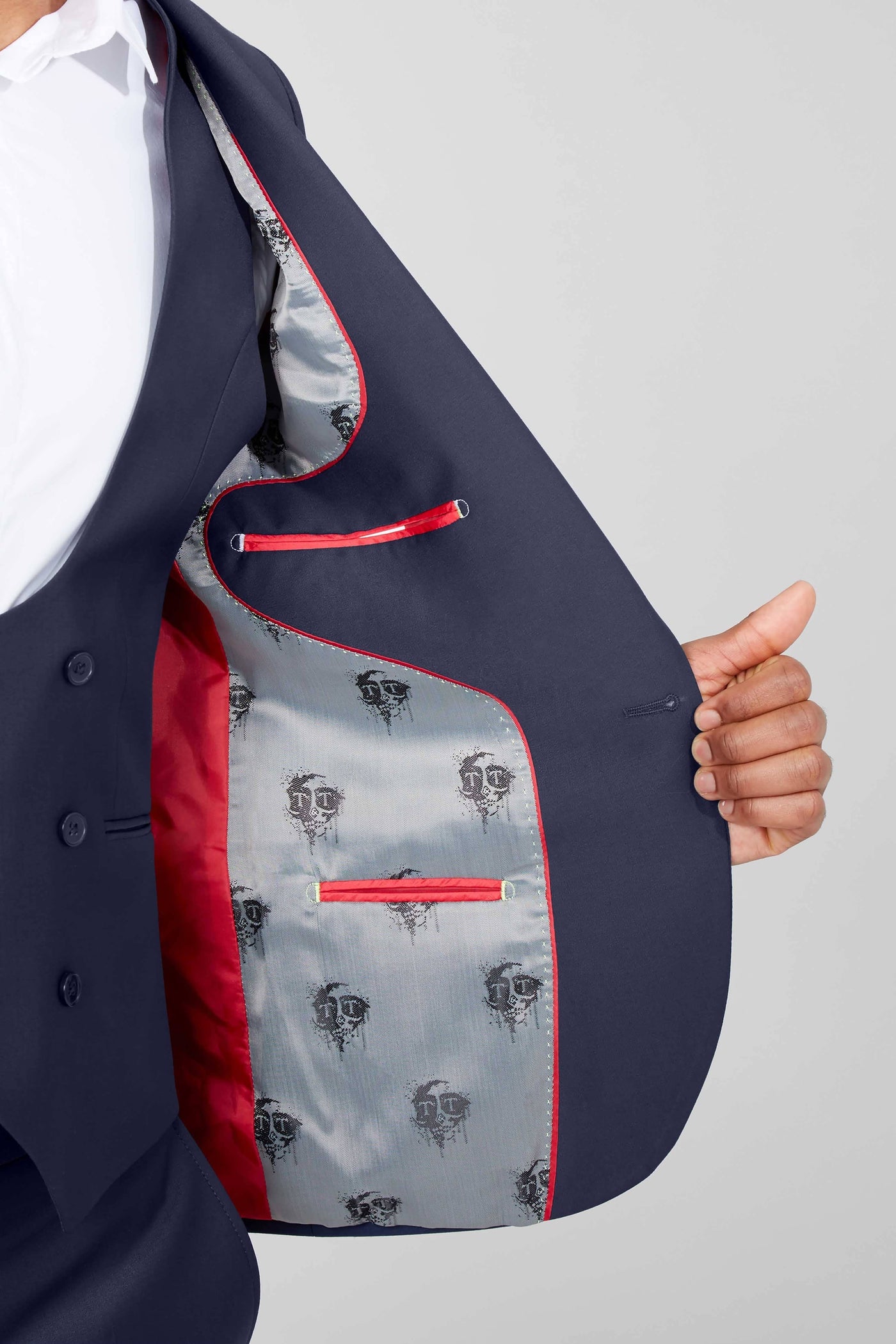 Twisted Tailor Ellroy Skinny Fit Navy Blue Suit Jacket