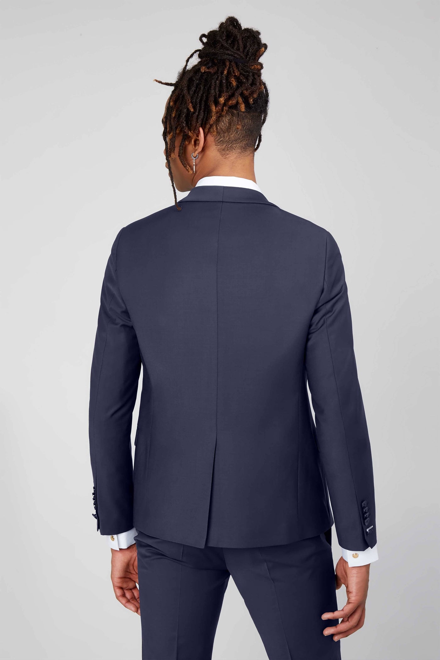 Twisted Tailor Ellroy Skinny Fit Navy Blue Suit Jacket