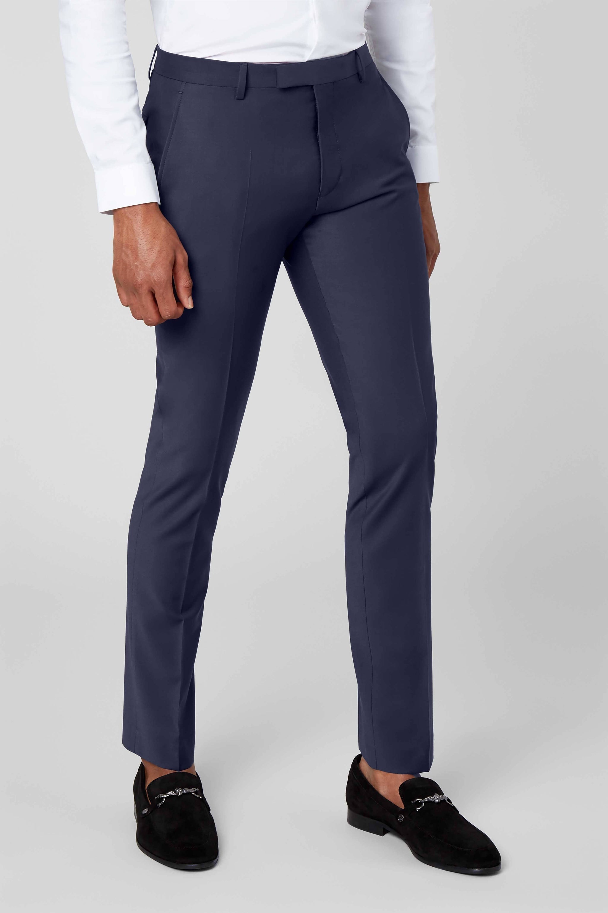 Twisted Tailor Ellroy Skinny Fit Navy Blue Suit Trousers