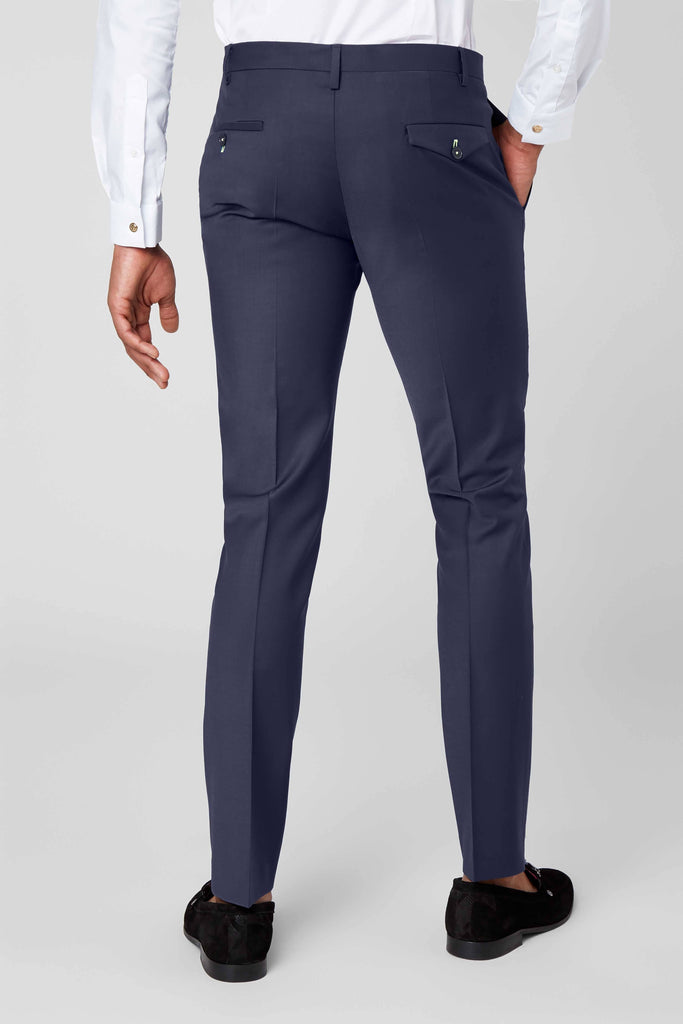 Twisted Tailor Ellroy Skinny Fit Navy Blue Suit Trousers