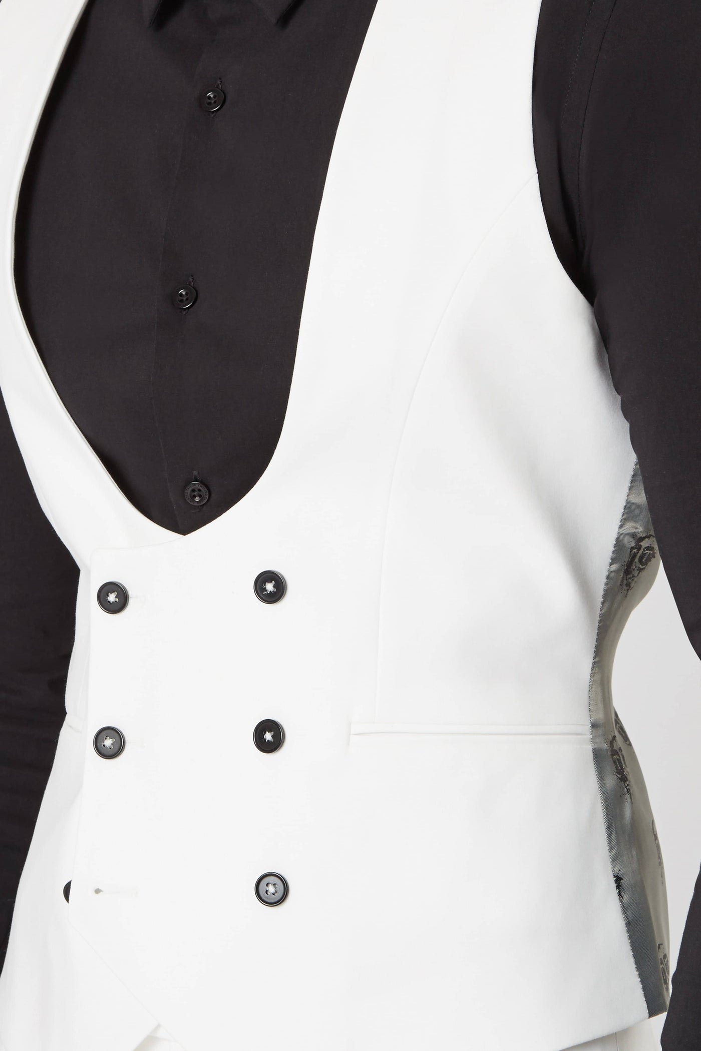 Twisted Tailor Hemmingway Skinny Fit Waistcoat in White - New Ellroy