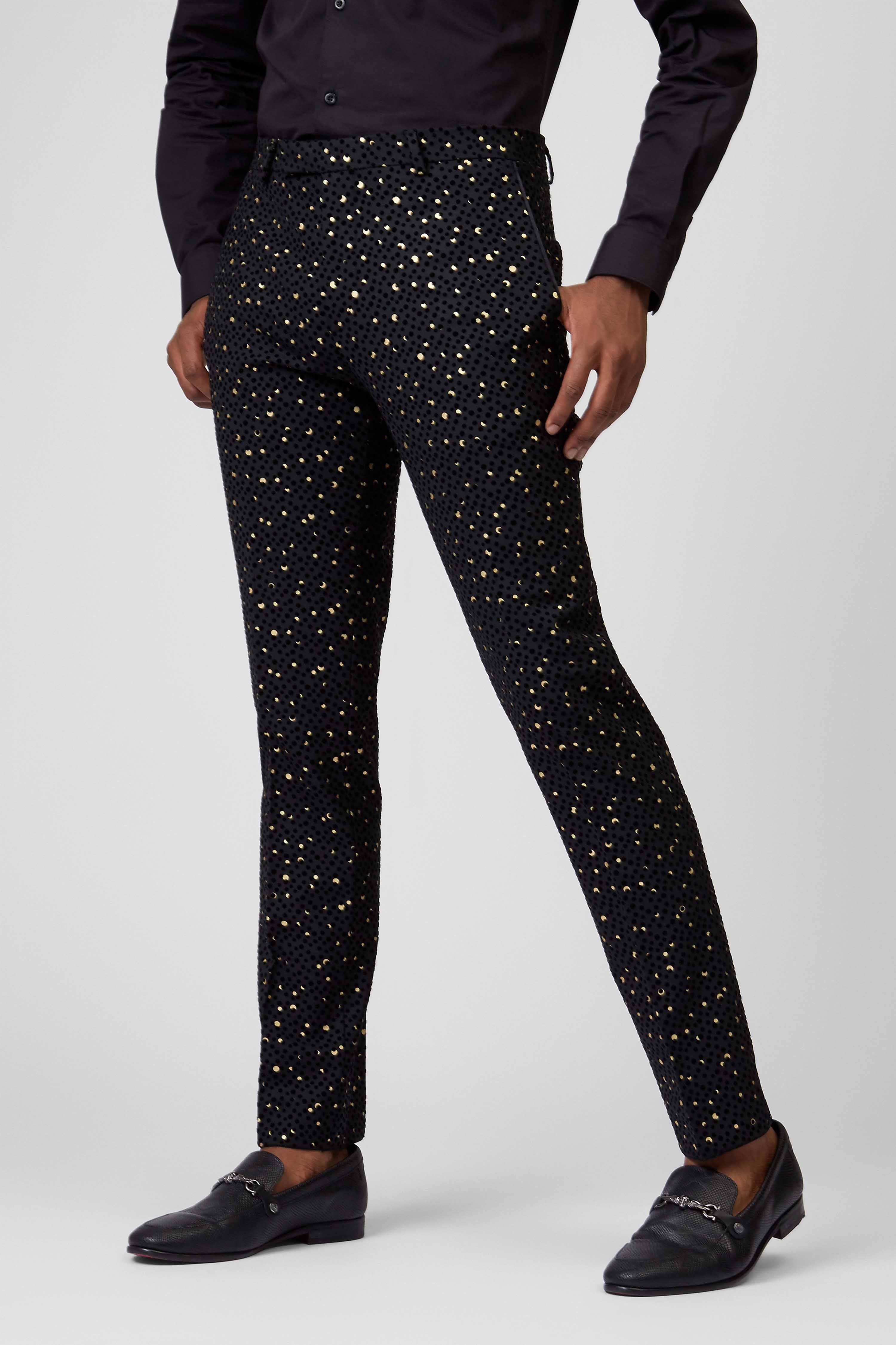 Slim-Fit Black Tuxedo Pant