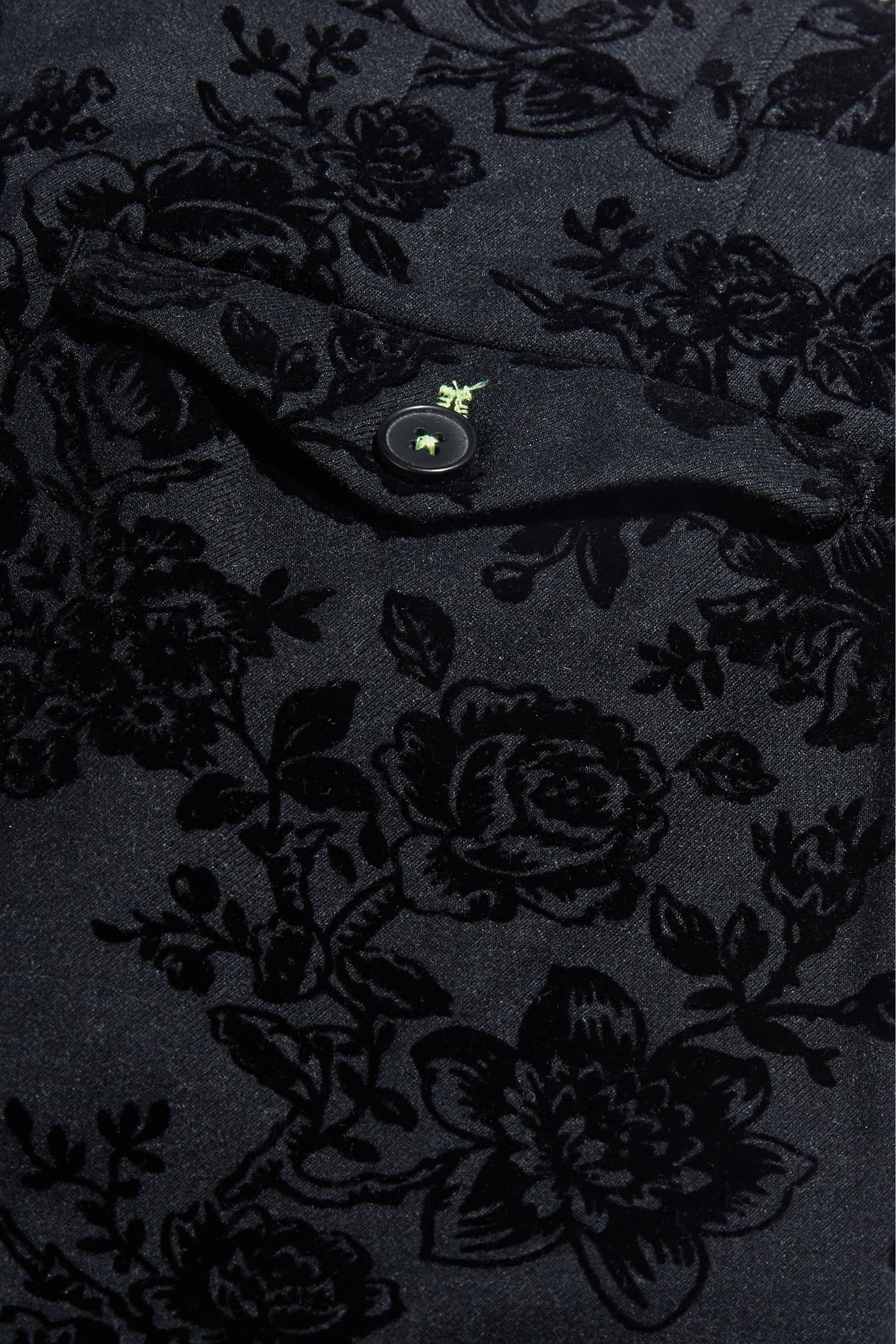 Twisted Tailor Fleet Floral Skinny Fit Tuxedo Trouser Black