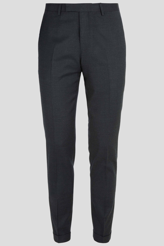 Twisted Tailor Hereford Charcoal Trousers with Turn-Up