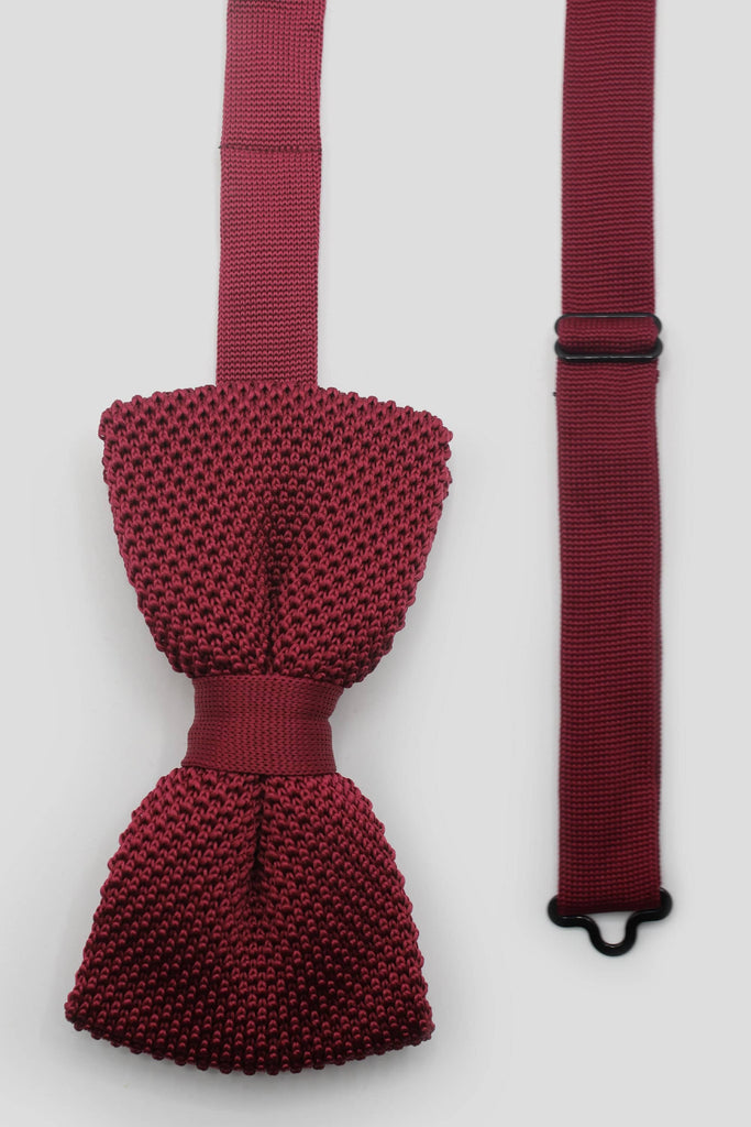 Twisted Tailor Jagger Beer Red Knitted Bow Tie
