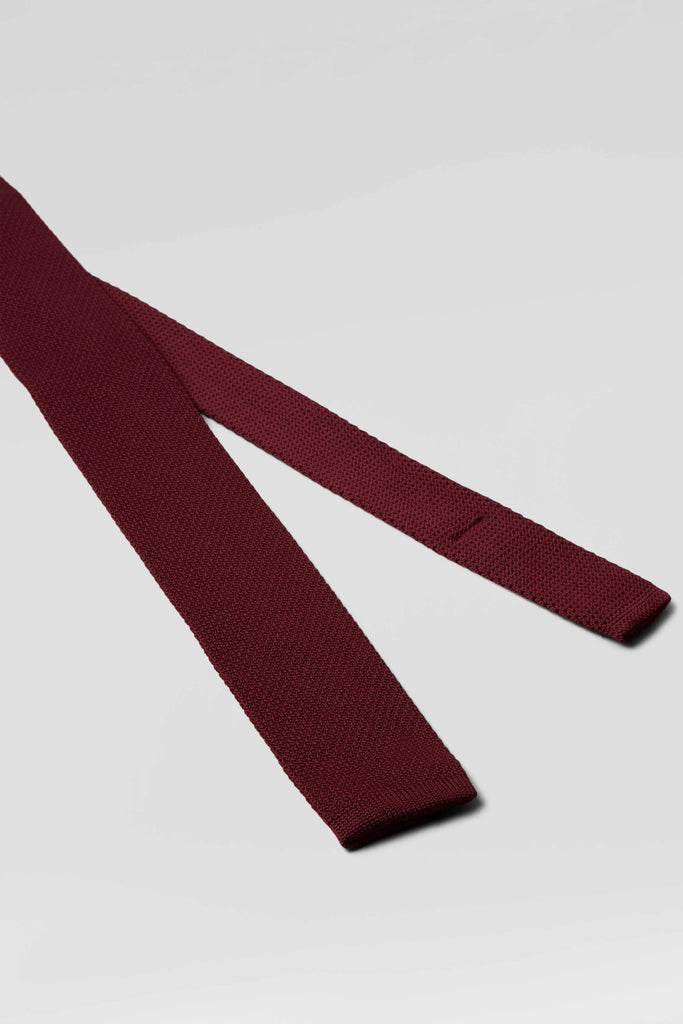 Twisted Tailor Jagger Dark Burgundy Knitted Tie