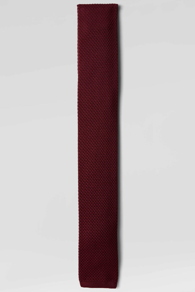 Twisted Tailor Jagger Dark Burgundy Knitted Tie