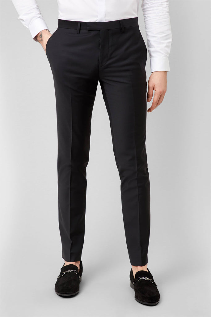Twisted Tailor Kingdon Black Dinner Suit Trousers