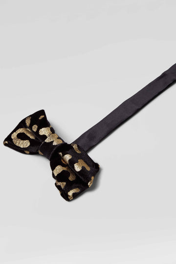 Twisted Tailor Lenny Leopard Print Bow Tie