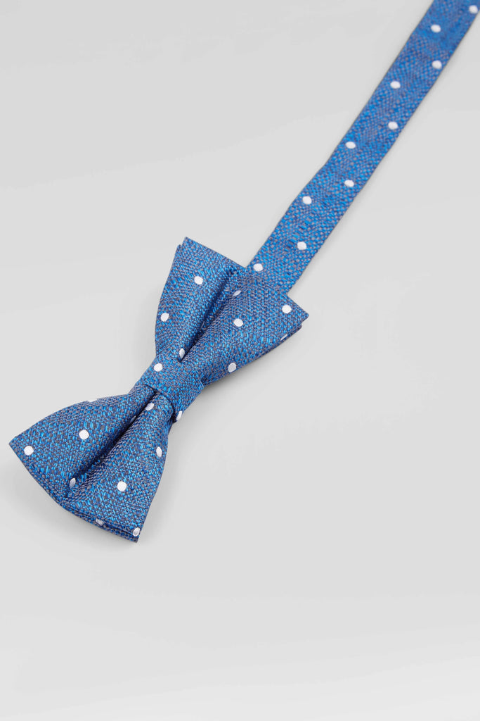 Twisted Tailor Mercury Blue Spotted Tie and Matching Pocket Square Set