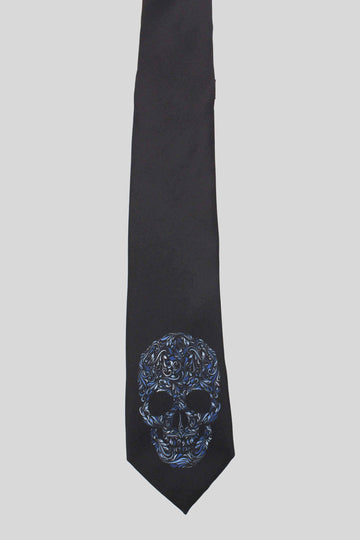 Twisted Tailor Rembrandt Skull Print Tie