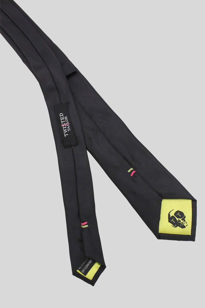 Twisted Tailor Rembrandt Skull Print Tie