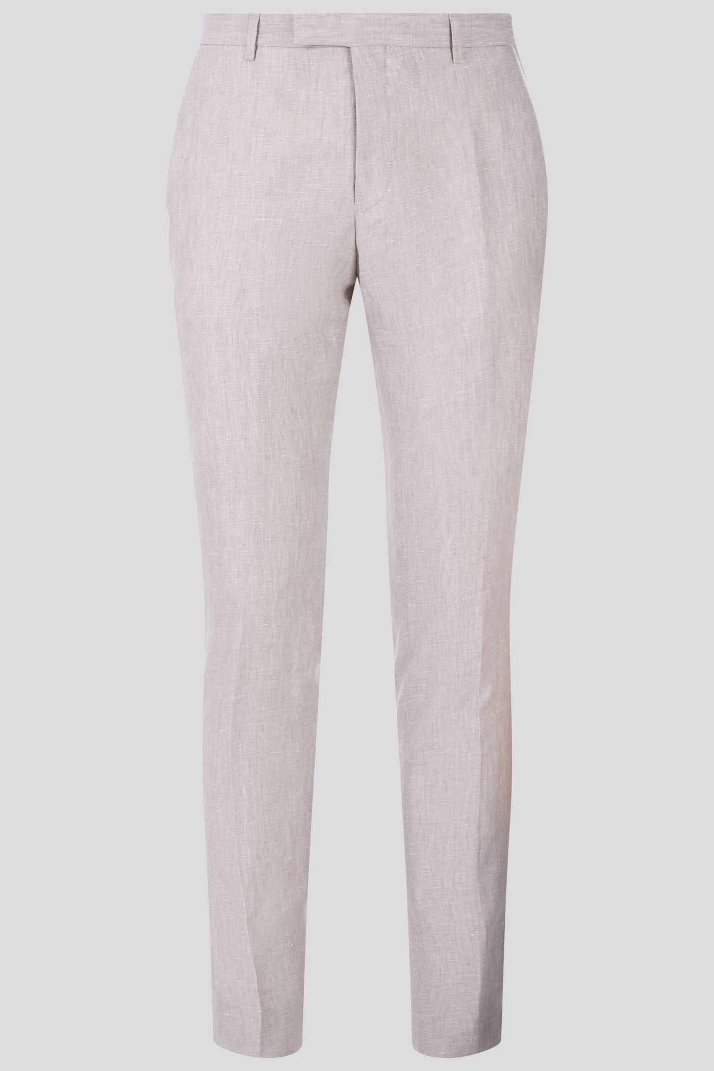 Twisted Tailor Runner Skinny Fit Stone Linen Trouser With Piping