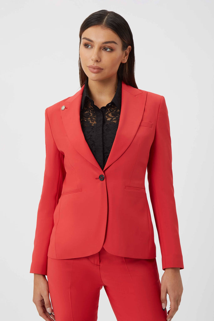 Twisted Tailor Womenswear Gehry Bright Red Suit Jacket